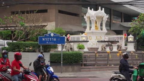 Rama 9 Intersection in Bangkok Stock Footage 148989082