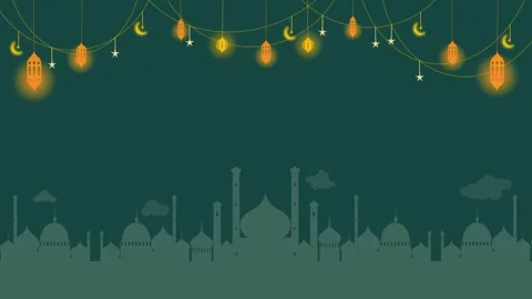 Ramadan and eid mubarak background copy space decoration stars for ramadan Stock Footage 270954391