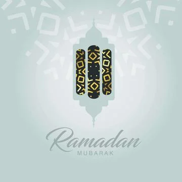 Ramadan and Eid typography with elegent design vector Stock Illustration