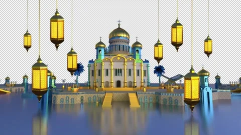 Ramadan Background Animation Alpha Stock-Footage 345307520