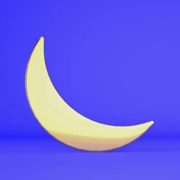 Ramadan background with crescent moon and copy space, 3d rendering illustration. Illustrazione stock