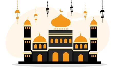 Ramadan Background Design vector for islamic new year Stock Illustration