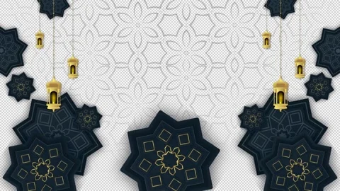 Ramadan Background Loop Alpha Stock Footage 343913703