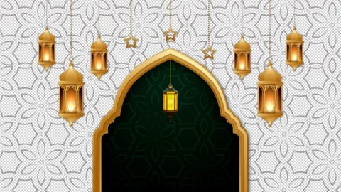 Ramadan Background Looping Alpha Stock Footage 343913644
