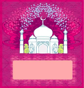 Ramadan background - mosque vector illustration Stock Illustration
