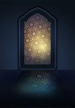 Ramadan Background mosque window イラスト素材