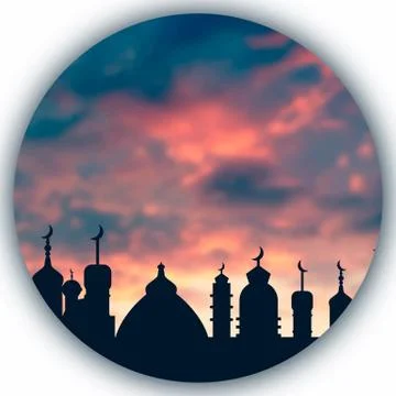 Ramadan background template paper concept on white Stock Illustration