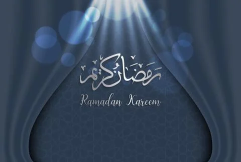 Ramadan backgrounds vector,Arabic Islamic calligraphy of Ramadan kareem 库存插图