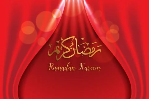 Ramadan backgrounds vector,Arabic Islamic calligraphy of Ramadan kareem 库存插图