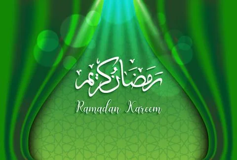 Ramadan backgrounds vector,Arabic Islamic calligraphy of Ramadan kareem 库存插图