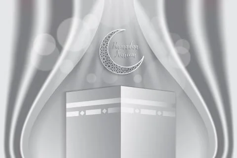 Ramadan backgrounds vector,Ramadan kareem with kaaba イラスト素材