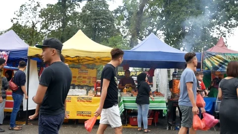 Ramadan Bazaar in Malaysia. Stock-Footage 90437222