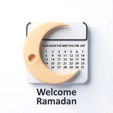 Ramadan calendar moon Stock Illustration
