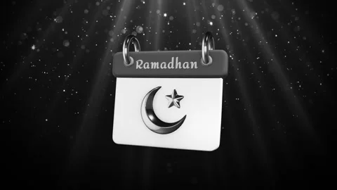 Ramadan Calendar Page Loop Stock Footage 308228242