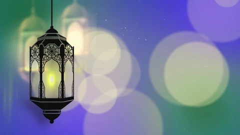 Ramadan candle lantern Stock Footage 88982449
