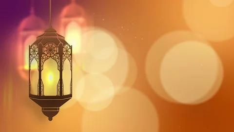 Ramadan candle lantern Stock Footage 88982460