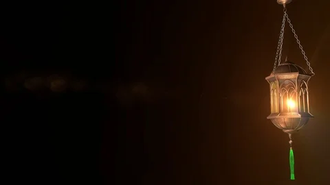 Ramadan candle lantern slow speed loop animation Stock-Footage 88142146