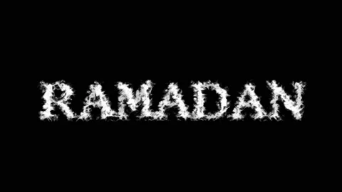 Ramadan cloud text effect black isolated background Stock Footage 138721911