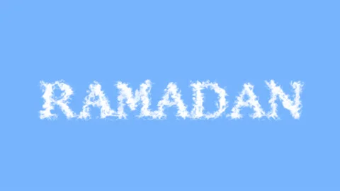 Ramadan cloud text effect sky isolated background Stock-Footage 138721910
