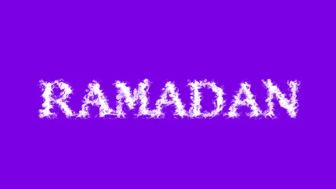 Ramadan cloud text effect violet isolated background Stock Footage 138721915