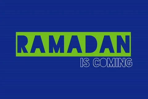 Ramadan is coming typography text vector design Stock Illustration