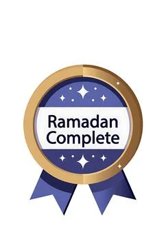 Ramadan complete badge Stock Illustration