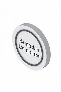 Ramadan complete button Stock Illustration