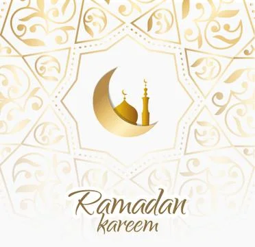 Ramadan design light background for greetings card Stock Illustration