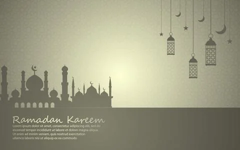 Ramadan Design Poster, creative Ramadan Arabic artwork for social media. Stock Illustration