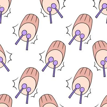 Ramadan drum seamless pattern textile print. repeat pattern background design Stock Illustration