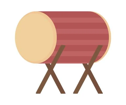 Ramadan drum semi flat color vector object Illustrazione stock
