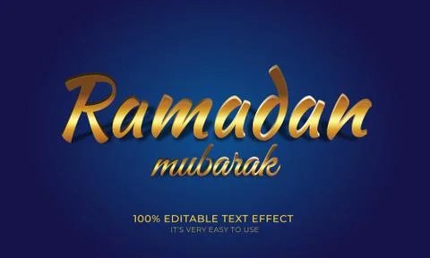 Ramadan editable stylish text effect, Realistic 3d blood text effect Stock Illustration