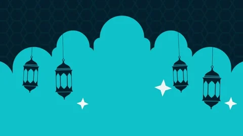 Ramadan eid celebration islamic minar banner poster background design Stock Footage 309115131