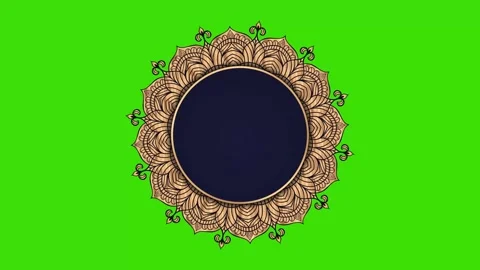Ramadan, Eid, Muslim, Arabic Islamic Mandala Frame Green Screen Animation 02 Stock Footage 266772181
