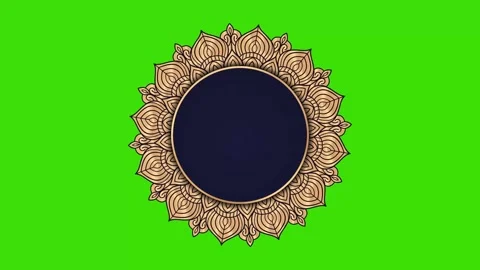 Ramadan, Eid, Muslim, Arabic Islamic Mandala Frame Green Screen Animation 06 Stock Footage 266772263