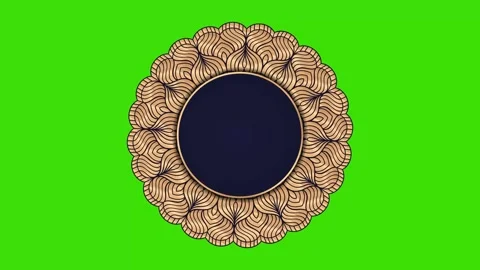 Ramadan, Eid, Muslim, Arabic Islamic Mandala Frame Green Screen Animation 10 Stock Footage 266772317