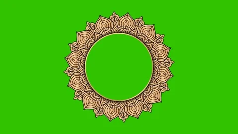 Ramadan, Eid, Muslim, Arabic Islamic Mandala Frame Green Screen Animation 06 Stock Footage 266775312