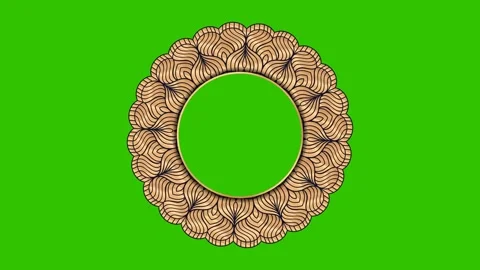 Ramadan, Eid, Muslim, Arabic Islamic Mandala Frame Green Screen Animation 10 Stock Footage 266775329