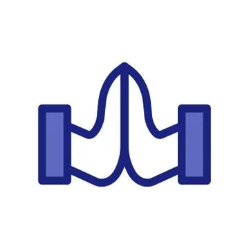 Ramadan forgive pray peace Vector Flat Icons. Editable Stroke and color. Stock Illustration