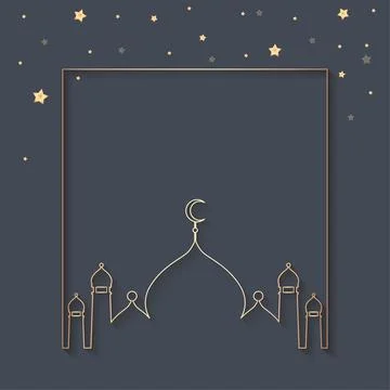 Ramadan framed background design vector Stock Illustration
