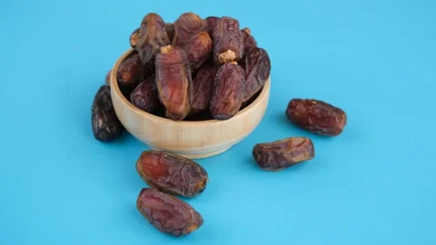 Ramadan fresh date rotating Video stock 236146716