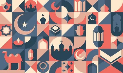 Ramadan geometric Islam pattern, Muslim background Stock Illustration