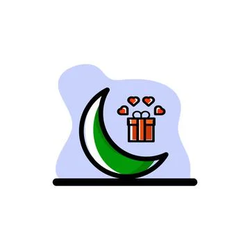 Ramadan Gift Vector Illustration Design Conceptual Icon Stock Illustration