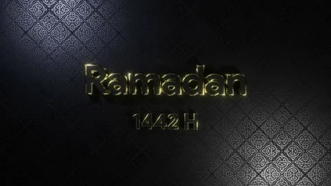 Ramadan golden text with light effect , gold color , elegant , modern and simple Stock Footage 150287596