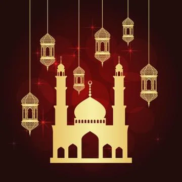 Ramadan greeting card Stock Illustration