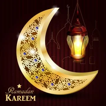 Ramadan greeting card Stock Illustration