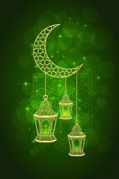Ramadan greeting card Stock Illustration