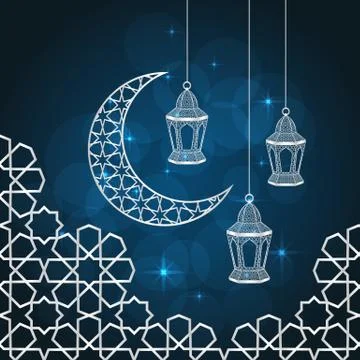 Ramadan greeting card Stock Illustration