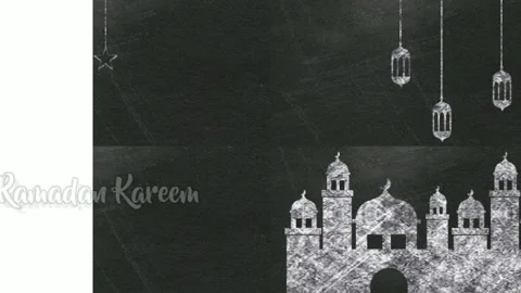 Ramadan greeting cards. Islamic background Stock Footage 142175979