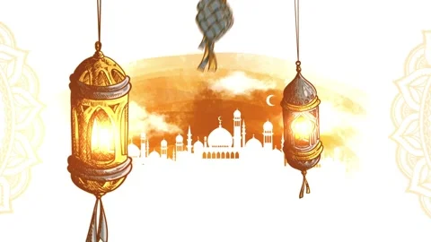 Ramadan greetings eid mubarak 4k Stock Footage 307907261